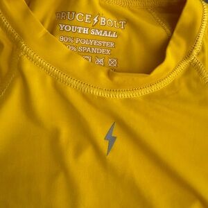 Bruce Bolt Youth Long Sleeve Yellow Tee